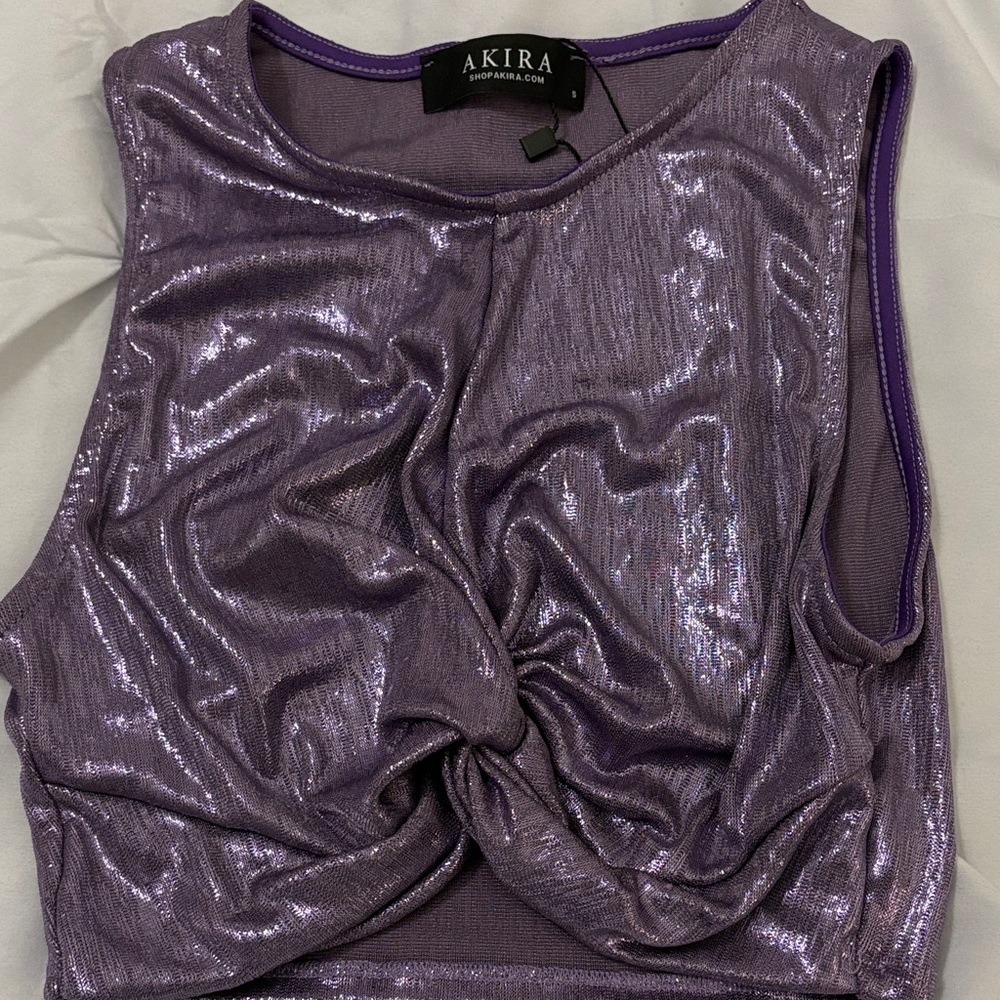 AKIRA Iridescent Purple Tank Top